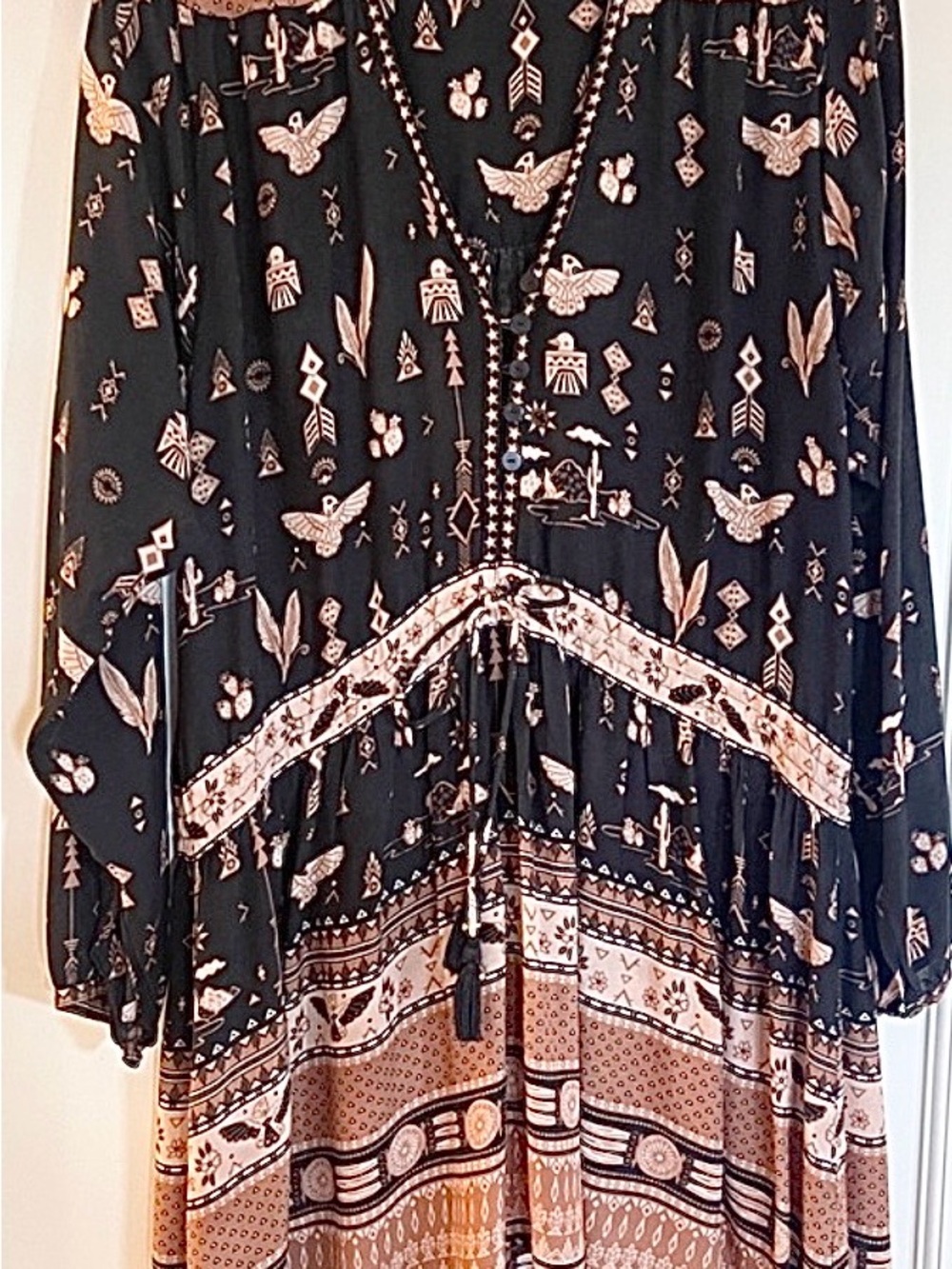 Spell Bohemian Gypsy collective Phoenix  mini dress large